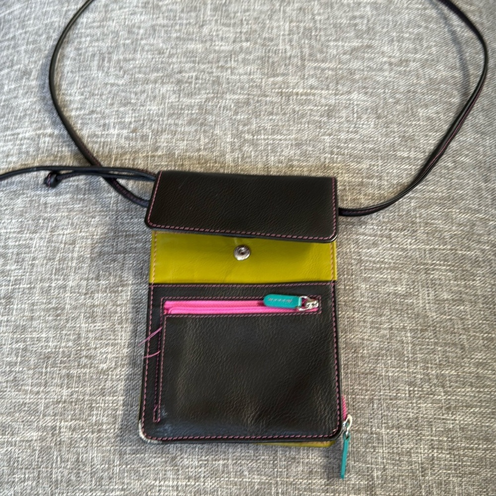 RFID crossbody leather bag